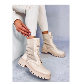 Stivali con tomaia elastica Cass Beige - Inello 2