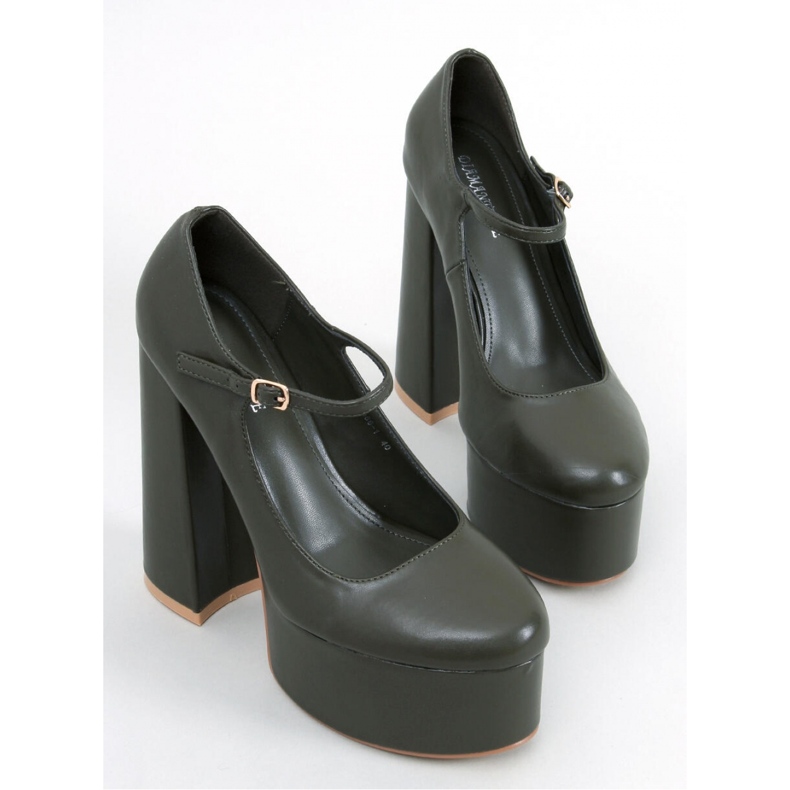 Décolleté con plateau Rosario Armygreen - Inello verde 1