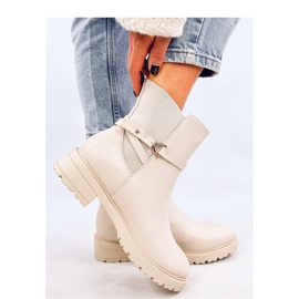Stivaletti Chelsea beige classici da donna 1