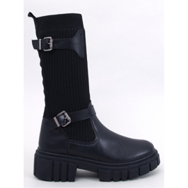 Stivali con tomaia flessibile Rhea Black - Inello nero 1
