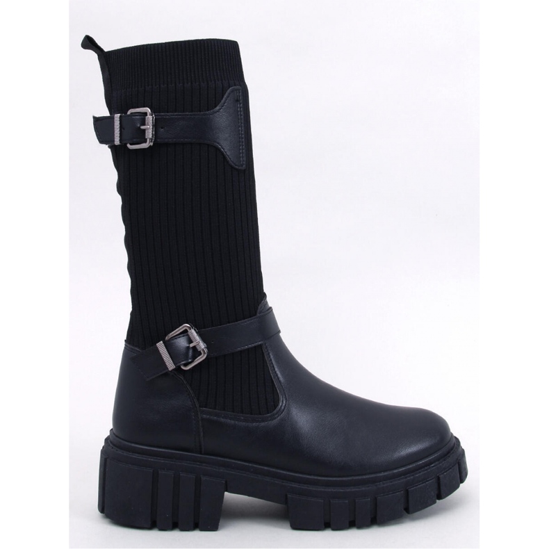 Stivali con tomaia flessibile Rhea Black - Inello nero 1