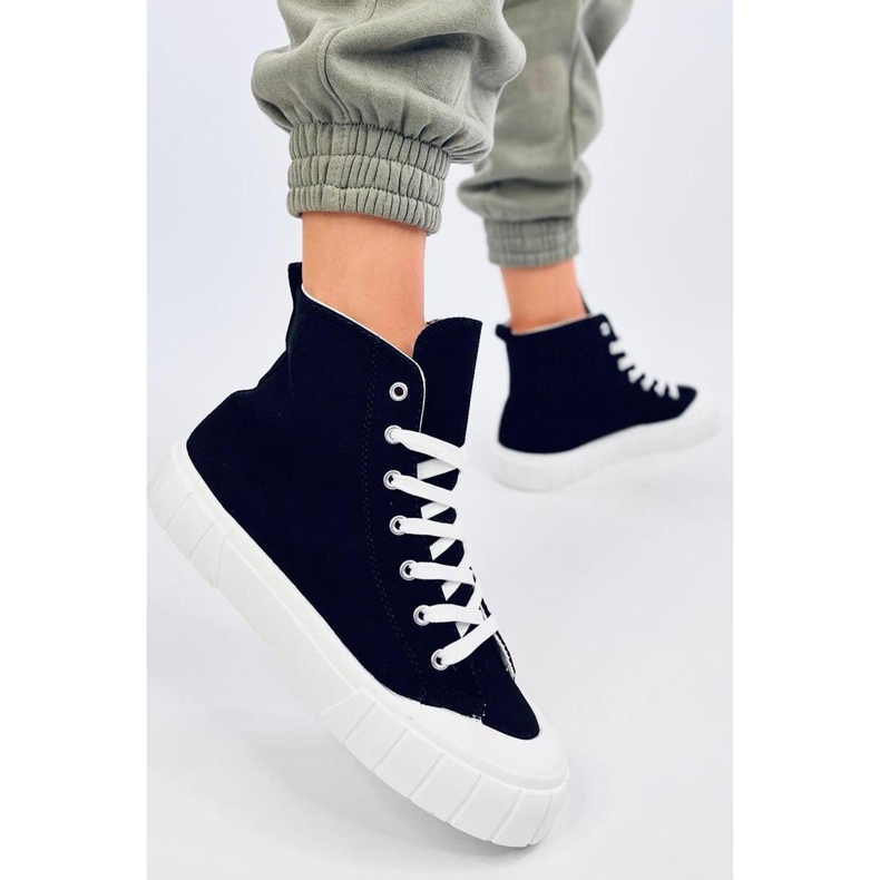 Sneakers in tela per la caviglia Nera nero 1