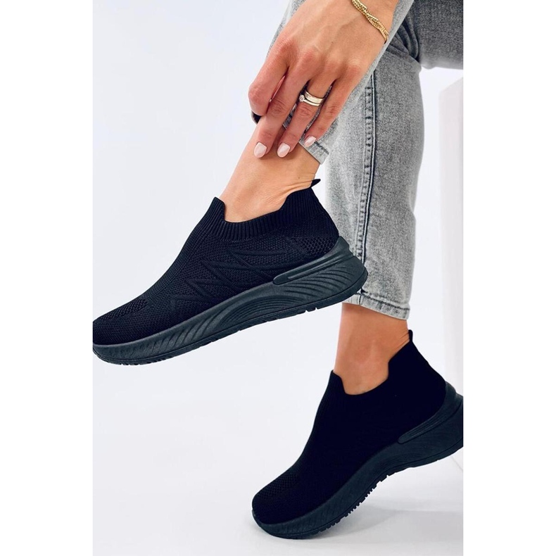 Scarpe sportive con calzino Fourny Allblack - Inello nero 2