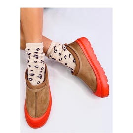 Doposci corti da donna color cammello marrone 1