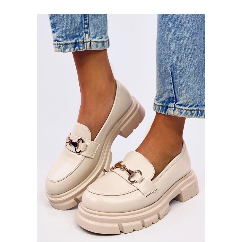 Kyress Mocassini suola alta beige - Inello 1