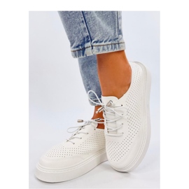 Sneakers traforate da donna Bianco bianca 1