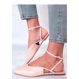 Ballerine con tacco aperto Color carne beige 1
