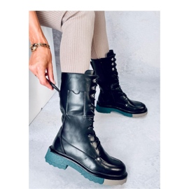 Stivali con suola colorata nero 2