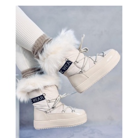 Doposci in pelliccia beige 1