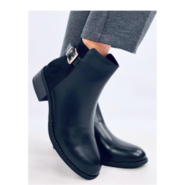 Stivaletti Chelsea da donna in camoscio fiore Gammes Nero - Inello 2