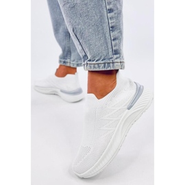 Scarpe sportive a calzino bianco bianca 1
