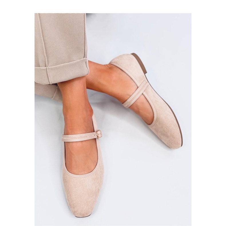 Ballerine stile Mary Jane Beige 1