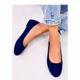 Classiche ballerine in camoscio blu 1
