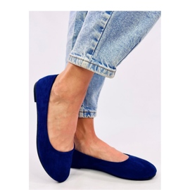 Classiche ballerine in camoscio blu 2