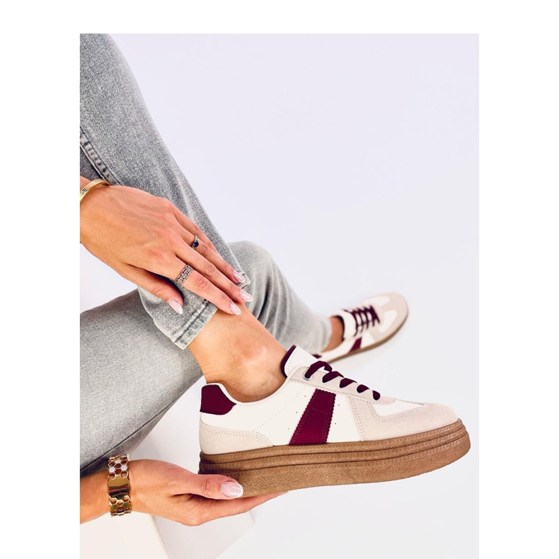 Scarpe da ginnastica da donna Melba Wine - Inello beige 2