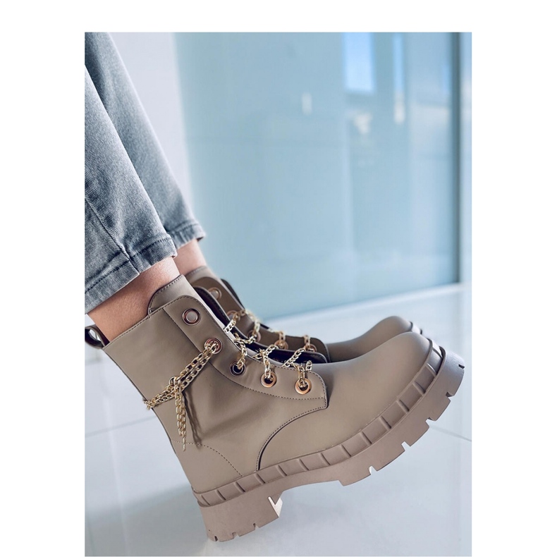 Stivaletti stringati Lohan Apricot - Inello beige 2