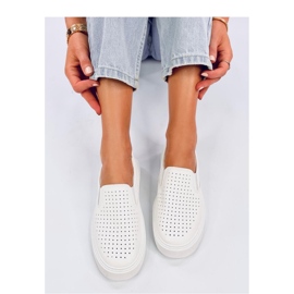 Sneaker slip-on bianche traforate bianco 1