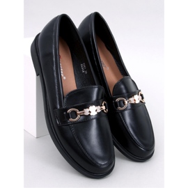 Gracess Mocassini neri con orsetto - Inello nero 1