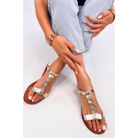 Sandali da donna Pourta Gold - Inello giallo 2