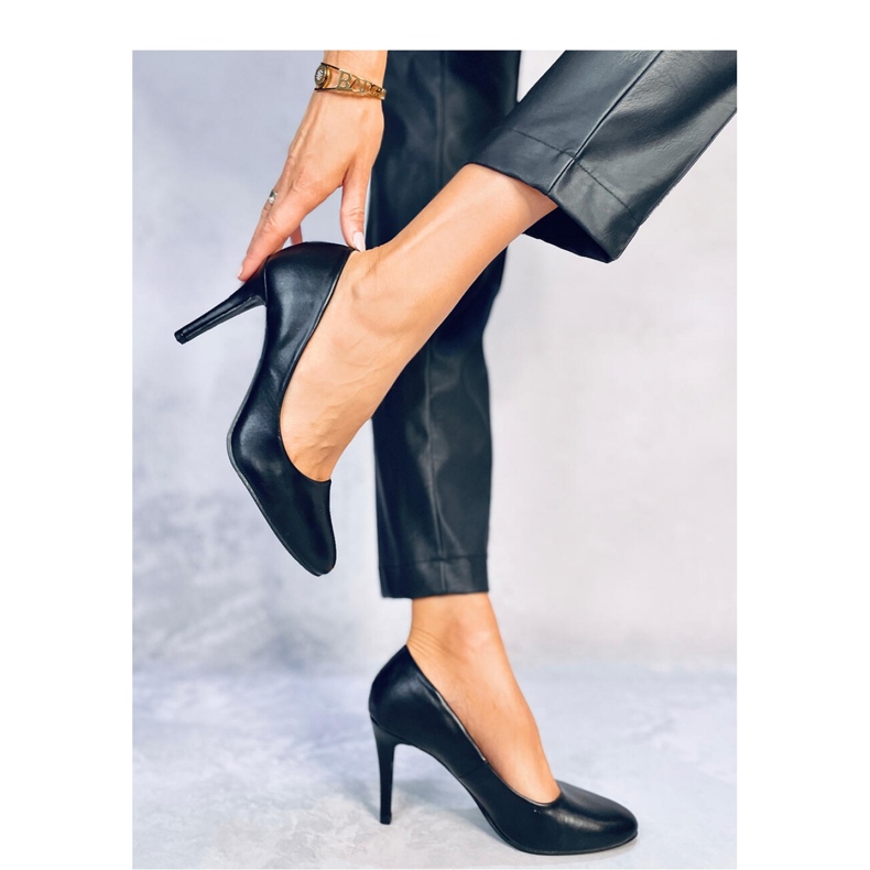 Lindy Décolleté nere con punta tonda - Inello nero 2
