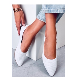 Ballerine in tessuto bianco 1