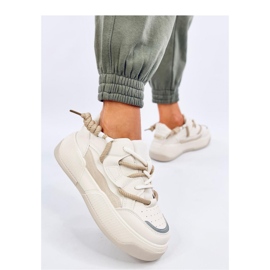 Scarpe da ginnastica da donna beige 1