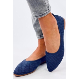 Ballerine calzino da donna blu 1