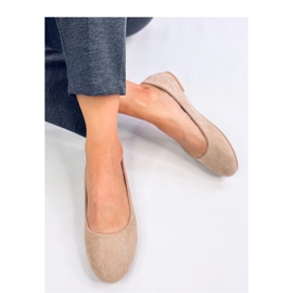 Ballerine classiche in pelle scamosciata Kaki beige 2