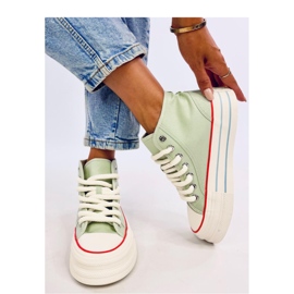 Sneakers alte da donna sulla piattaforma verde 2