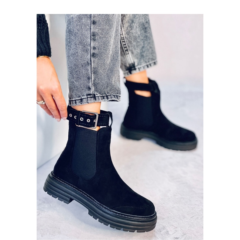 Stivaletti Chelsea da donna Carls Black - Inello nero 2