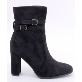 Dianes Stivaletti con tacco in pelle scamosciata nera - Inello nero 1
