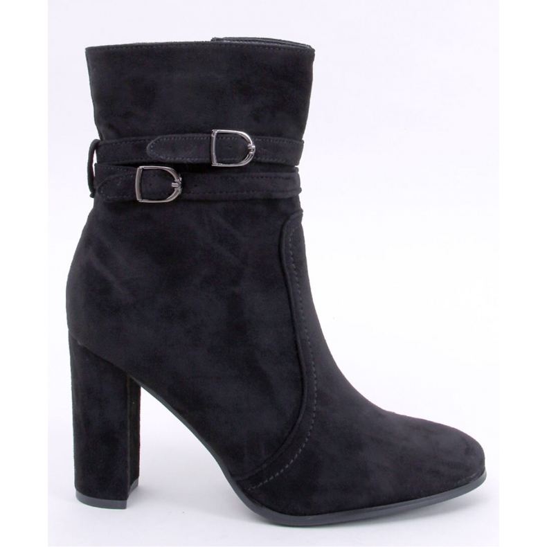 Dianes Stivaletti con tacco in pelle scamosciata nera - Inello nero 1