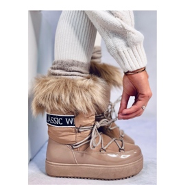 Kendals Stivali da neve in pelliccia kaki - Inello marrone 2