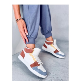 Scarpe sportive alte da donna bianco 1