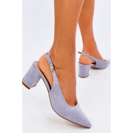 Décolleté con tacco aperto Soheil LT.PURPLE - Inello viola 1