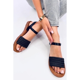 Sandali neri in stile boho nero 1