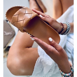 Sandalo infradito Sunny Khaki da donna - Inello marrone 1