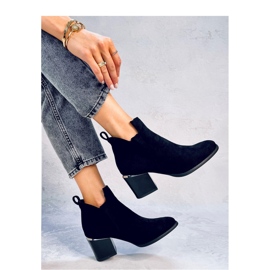 Hallie Stivaletti con tacco in pelle scamosciata nera - Inello nero 2