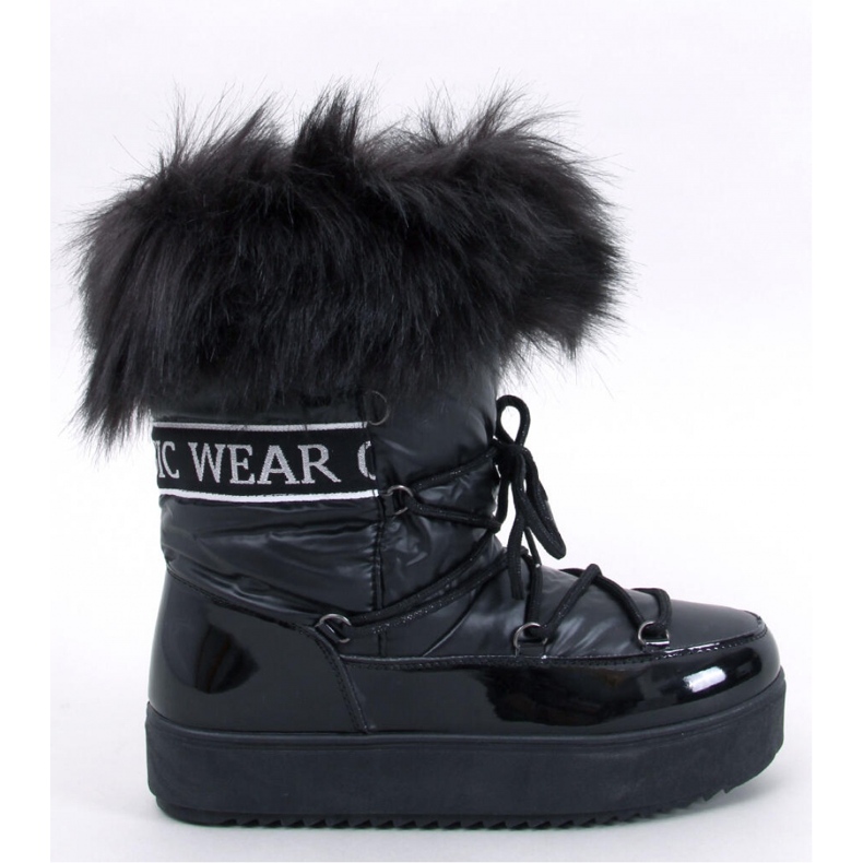 Kendals Stivali da neve in pelliccia nera - Inello nero 1