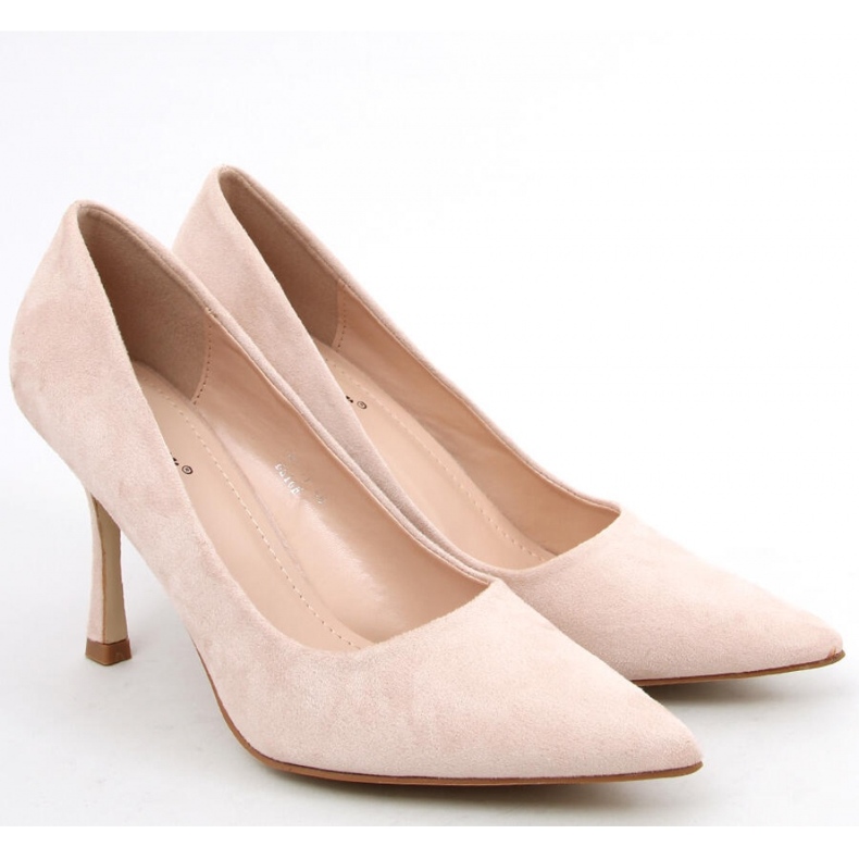 Giorgia Beige Scarpe con tacco da donna in camoscio - Inello 1
