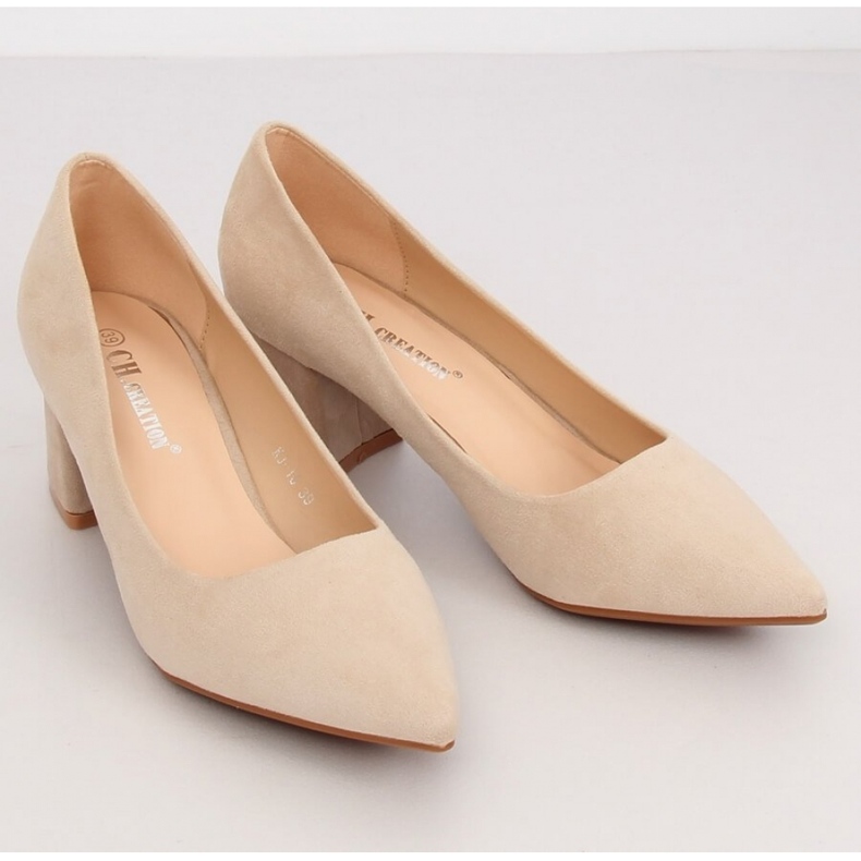 Beige KJ-10 Décolleté beige con tacco largo - Inello 1