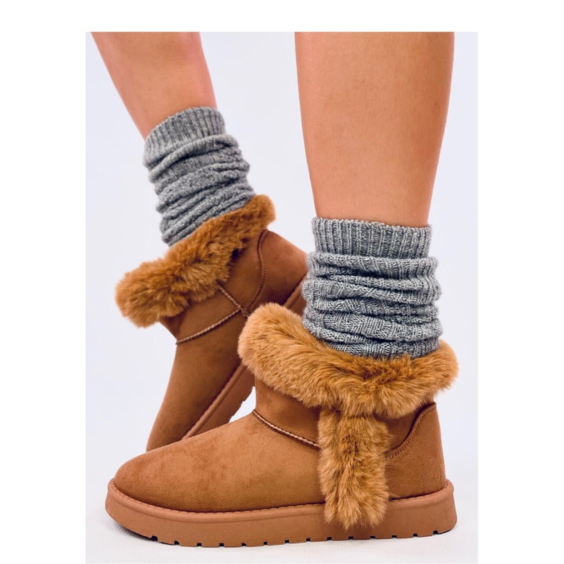 Stivali corti emù con pelliccia Sissoi Camel - Inello marrone 1