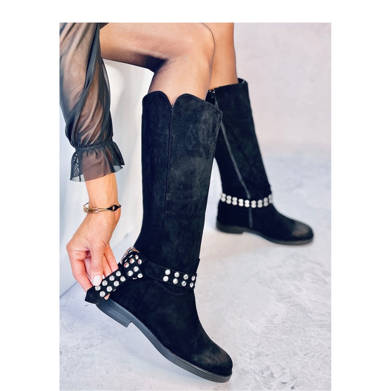 Stivali da donna in camoscio Brews Black - Inello nero 2