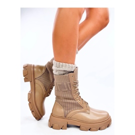 Lavoratori con tomaia elastica Calling Khaki - Inello marrone 1