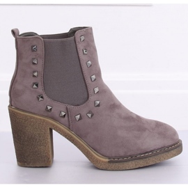 Hidalgo Stivaletti grigi con tacco largo - Inello grigio 1
