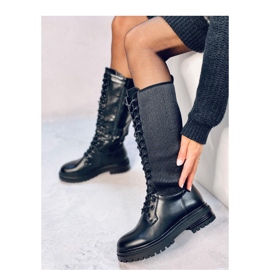 Eddies Black - Stivali Inello con tomaia elastica nero 2