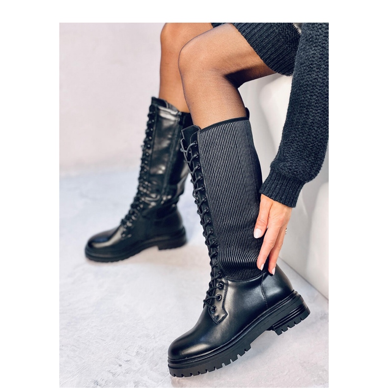 Eddies Black - Stivali Inello con tomaia elastica nero 2