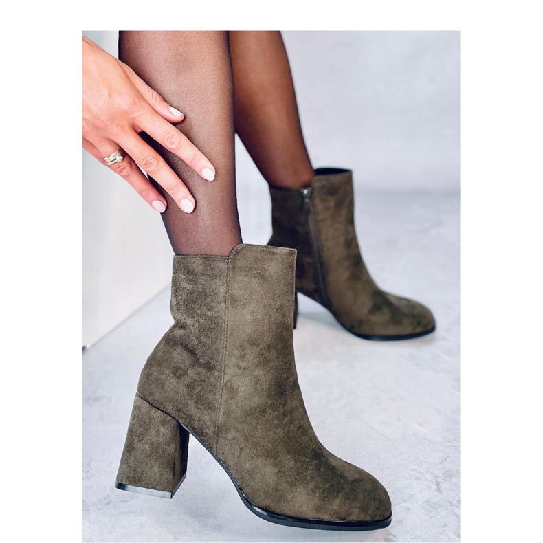 Weish DK.GREEN stivaletti lisci con tacco alto - Inello verde 2