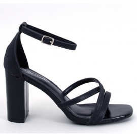 Sandali Elizabeth Black con tacco alto - Inello nero 1