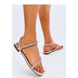 Ayless Sandali infradito beige con strass - Inello 1